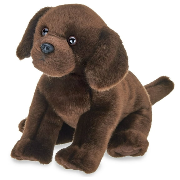 Bearington Brody The Labrador Dog Stuffed Animal - 13" Realistic Dog Plush Toy - Chocolate Lab with Soft Fur and Lifelike Details - Adorable Cuddly Companion Gift for Kids and Dog Lovers
