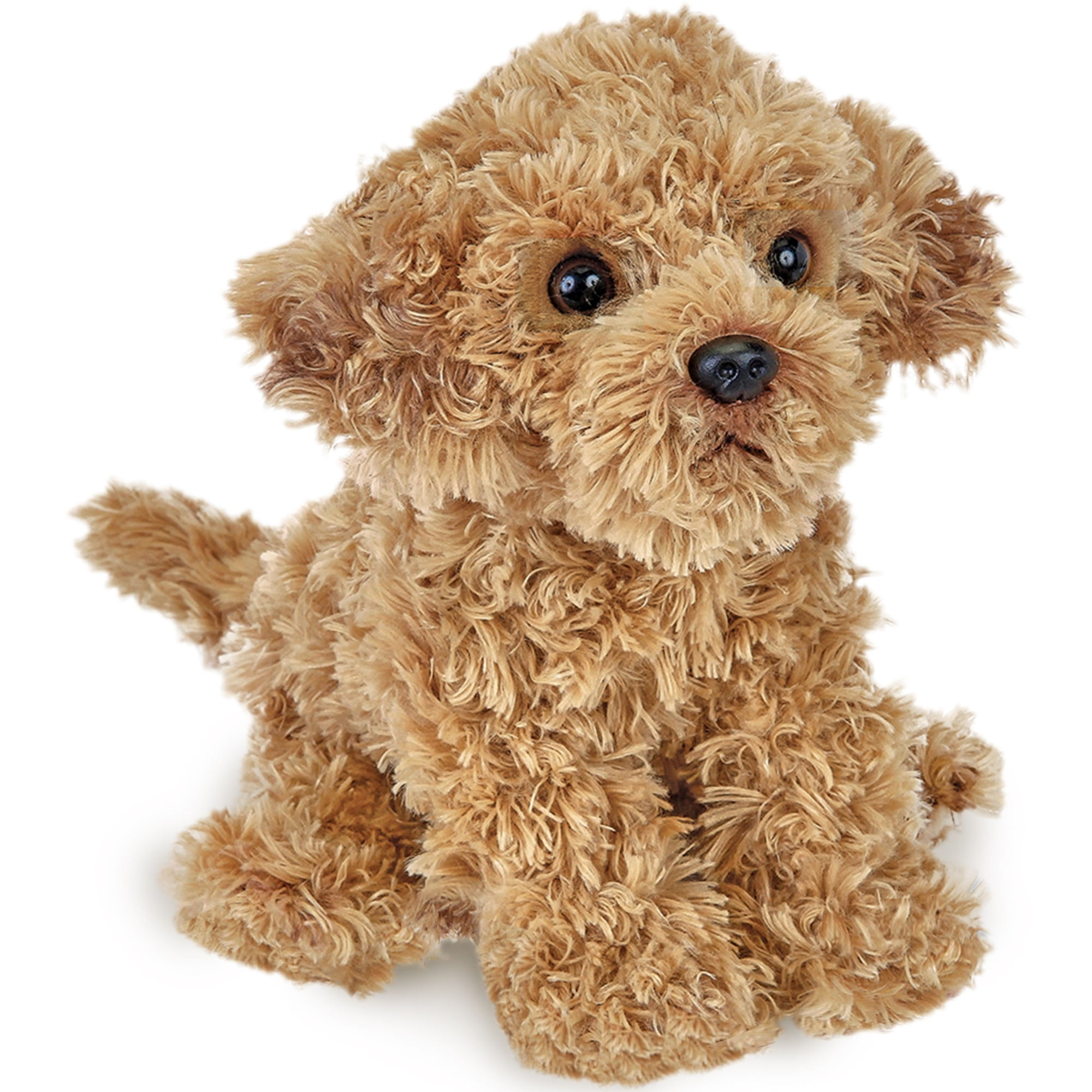 Golden Brown Labradoodle Plush Stuffed Animal Toy