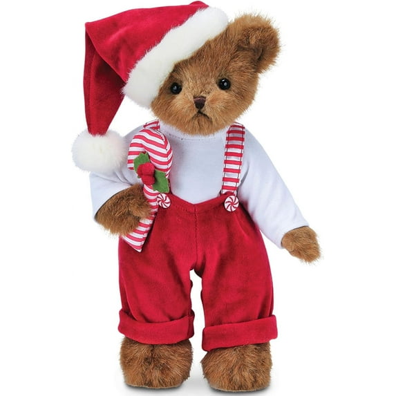 Bearington Christopher Cane Christmas Teddy Bear, 14 Inch Teddy Bear, Christmas Gifts for Kids