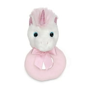 Bearington Collection Baby Dreamer Plush Stuffed Animal Unicorn Soft Ring Rattle, 5.5 in-Infant