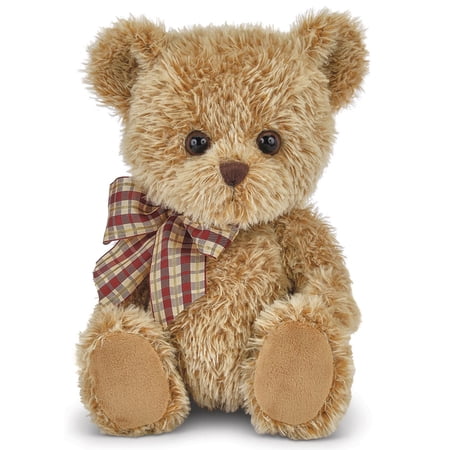 Bearington Baby Shaggy The Small Teddy Bear Stuffed Animal - 11" Soft Brown Plush Toy with Classic Vintage Look - Adorable Cuddly Teddy Bear for Infants - Stuffed Bears Plush Gift for Kids