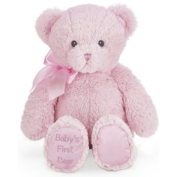 Bearington Collection Baby's First Soft Stuffed Animals and Plush Toys, Plush Pink