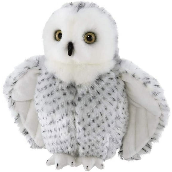 Bearington Collection Blizzard Snowy Owl Stuffed Animal, 10 Inches