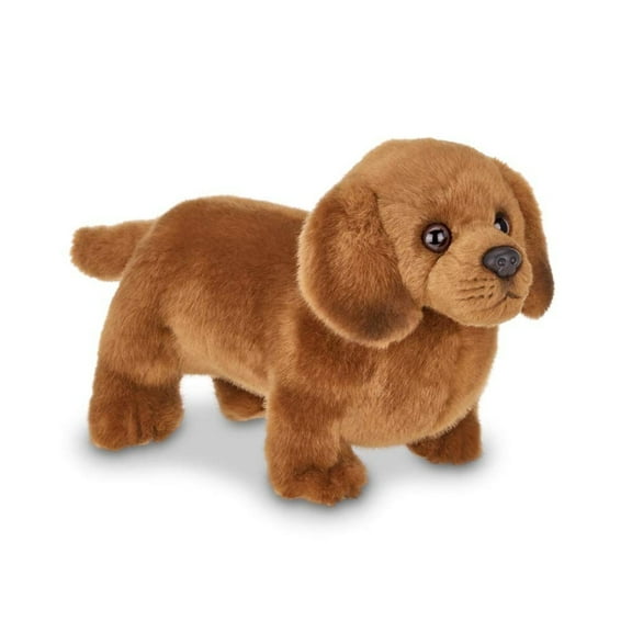 Bearington Collection Frankie Brown Dachshund Plush Stuffed Animal Puppy Dog, 13 inches
