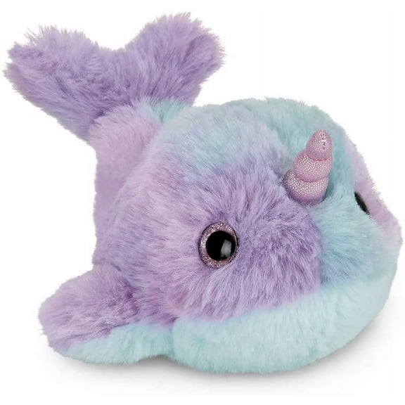 Bearington Collection Lil Groovy Plush Stuffed Animal Rainbow Narwhal, 8 inches for Child