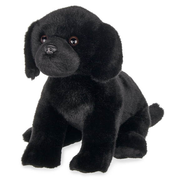 Bearington Lil' Jet Labrador Stuffed Animal Puppy Toy - 8" Realistic Black Lab Plush with Fuzzy Fur and Cuddly Body - Lifelike Labrador Retriever Stuffed Animal Plushies Gift for Kids and Dog Lovers