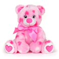 thumbnail image 1 of Bearington Collection Sweetheart Pink Plush Stuffed Animal Teddy Bear with Hearts, 8.5 inches for Child, 1 of 7