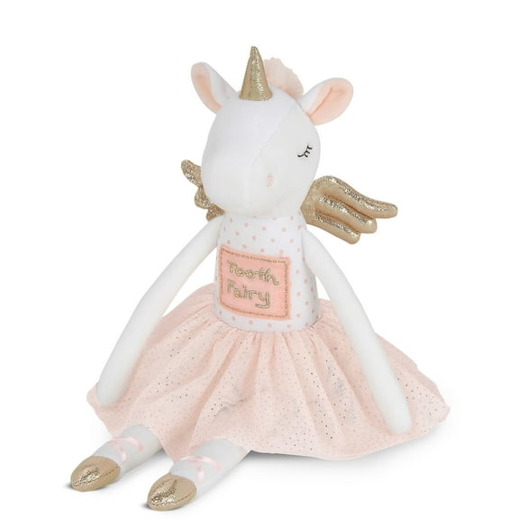 Bearington Collection Twinkles Soft Plush Unicorn Tooth Fairy Doll, 14 Inches
