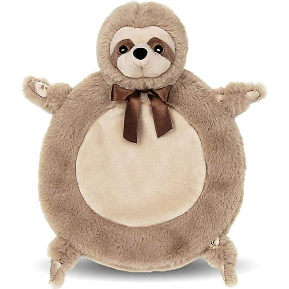 Bearington Collection Unisex Baby Wee Speedster, Small Sloth Stuffed Animal Lovie 8 x 7 inch
