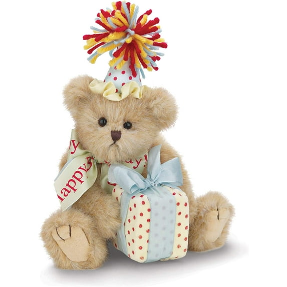 Bearington Happy Birthday Plush Stuffed Animal Teddy Bear, 10"