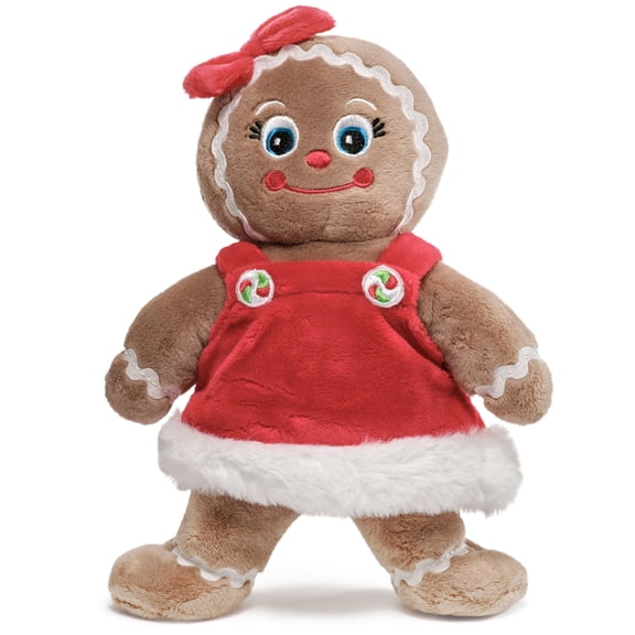 Bearington Holly Ginger Gingerbread Plush, Gingerbread Stuffed Animal, 10 In Christmas Doll, Ideal Christmas Stuffed Plush Gift for Toddlers, Kids & Teens, For Ages 3-14
