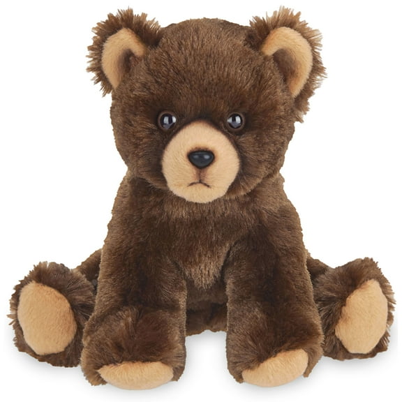 Bearington Lil' Grizby Small Plush Stuffed Animal Brown Grizzly Bear, 7 inches