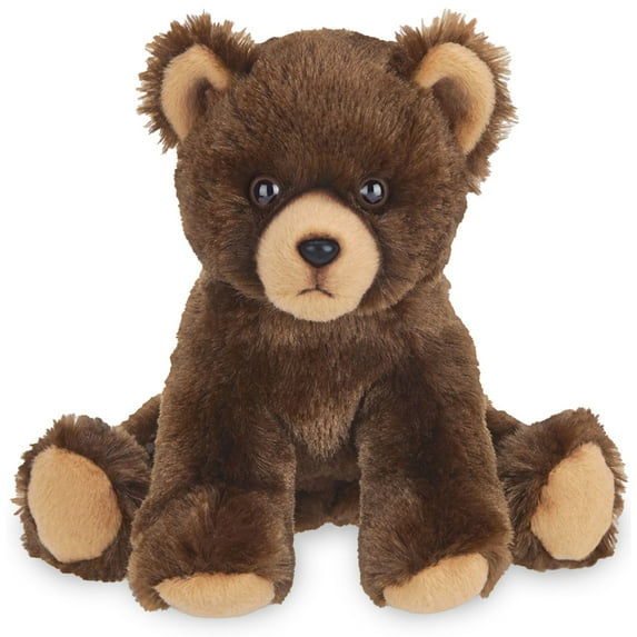 Bearington Lil' Grizby Small Plush Stuffed Animal Brown Grizzly Bear, 7 inches
