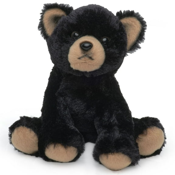 Bearington Lil' Huck Small Plush Stuffed Animal Black Bear, 7 inches