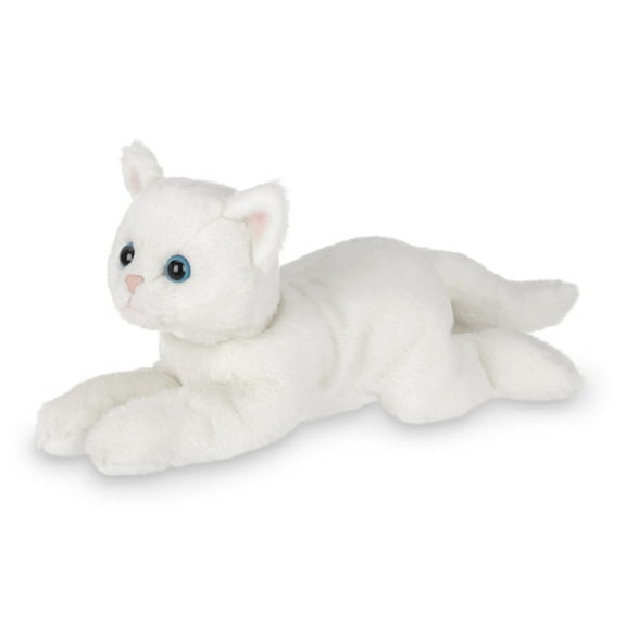 Bearington Lil' Muffin Small Plush Stuffed Animal White Cat, Kitten 8 inches