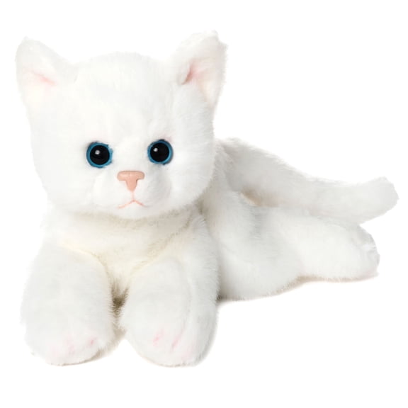 Bearington Lil' Muffin White Cat Stuffed Animal - 8" Adorable White Cat Plush Toy with Soft Fur and Lifelike Details - Cute and Cuddly Stuffed Kitten Plushy - Adorable Gift for Kids and Toddlers