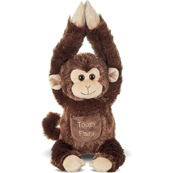 Bearington Lil' Swings Plush Monkey Tooth Fairy Stuffed Animal,12 inch Child
