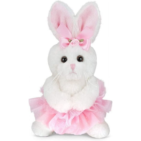 Bearington Lil' Twirls Small Plush Stuffed Bunny Rabbit Ballerina, Easter Gift, Easter Bunny