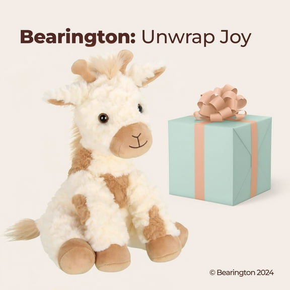 Bearington Lofty Giraffe Stuffed Animal Plush Toy - 11" Soft and Cuddly Plush Giraffe with Floppy Limbs and Furry Body - Jungle Animal Plushie, Nursery Decor for Kids and Toddlers