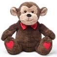 thumbnail image 1 of Bearington Valentino Stuffed Monkey Plush – 6 Inch Cute Valentines Stuffed Animal, Soft Heart Monkey Toy for Kids, Couples, or Romantic Valentine's Day Surprises, 1 of 7