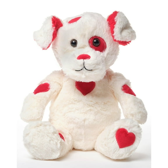 Bearington Patches of Love Valentines Stuffed Animal, 6 Inch Valentines Stuffed Dog Plush, Ideal for Valentine Day Gifts for Kids