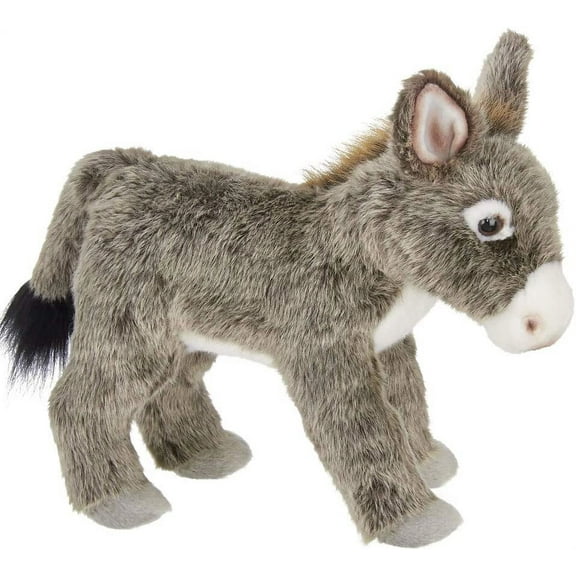 Bearington Pedro Plush Donkey Stuffed Animal, 12 Inches