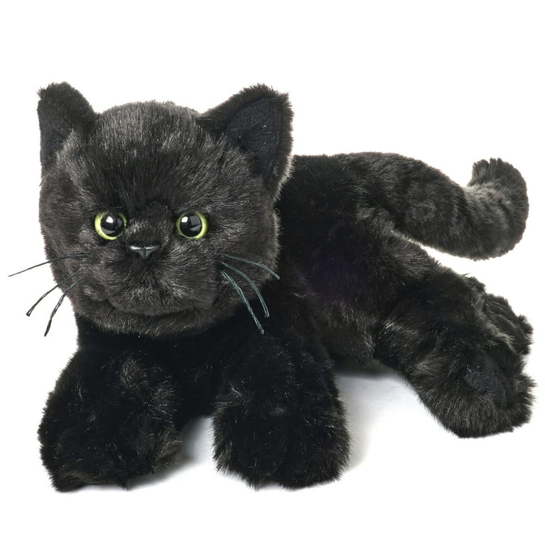 Bearington Realistic Soft Stuffed Toy Animal Black Cat Kitten 15 inches Walmart