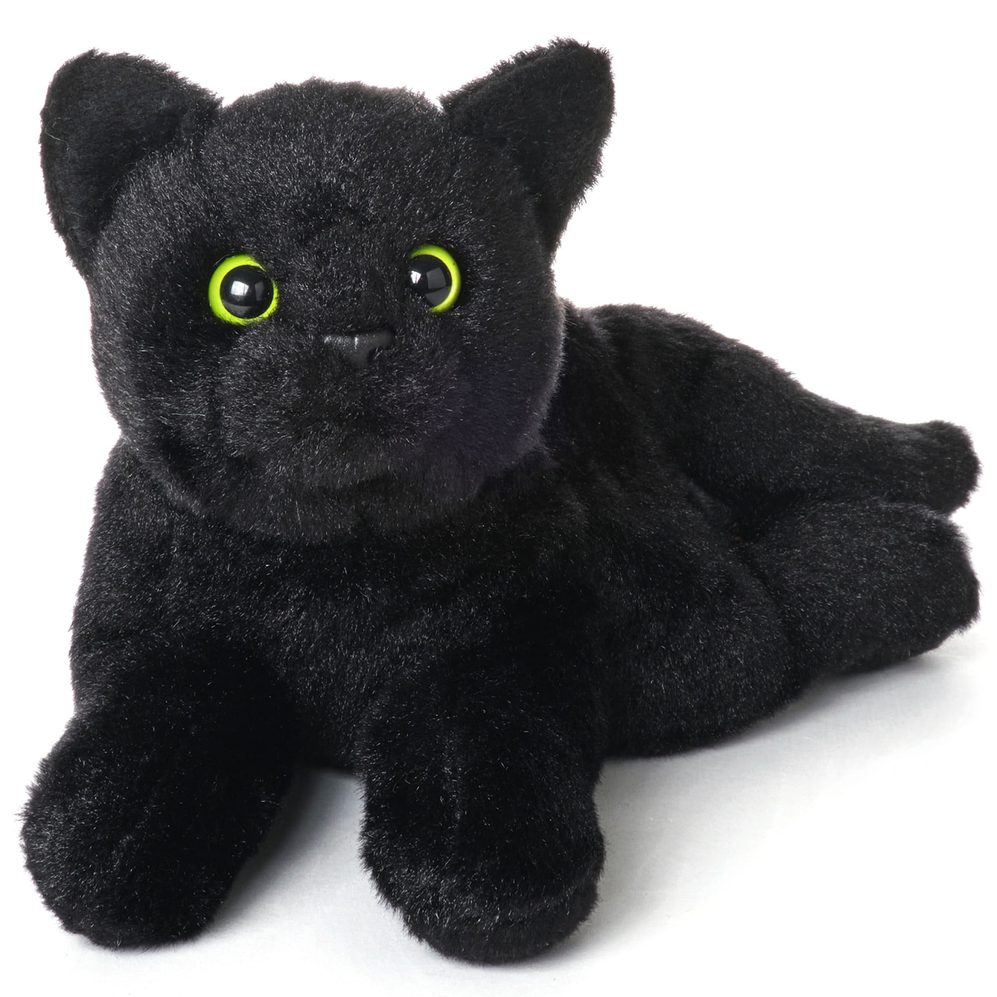 Bearington Small Plush Stuffed Animal Black Cat, Kitten 8 inches