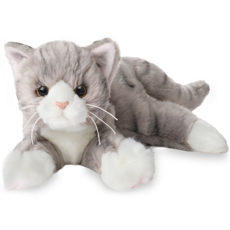 バーリントン・ベアーズ　猫のぬいぐるみ Bearington Cute Soft Realistic Striped Tabby Kitten Plush Toy, 15
