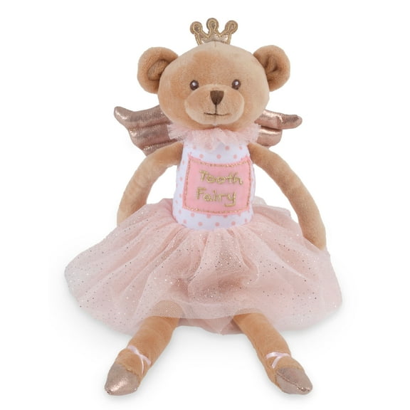 Bearington Sparkles Soft Plush Teddy Bear Tooth Fairy Doll, 14 Inches