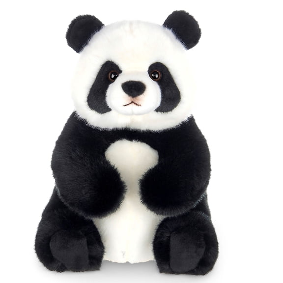 Bearington Tux Panda Stuffed Animal - 11" Soft Plush Panda Bear Toy with Floppy Body and Weighted Bean Bags - Cuddly Bear Plush and Adorable Stuffed Animal Pandas for Kids and Babies