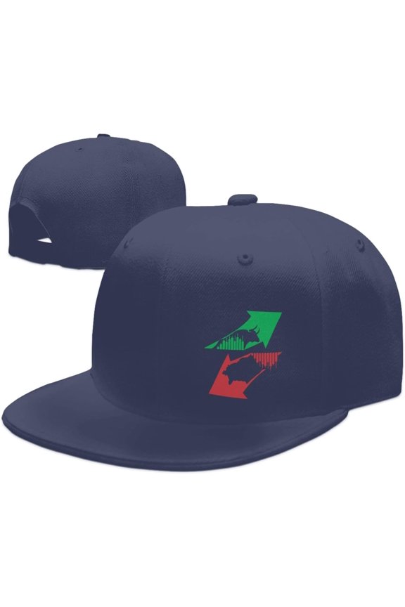 Bearish and Bullish in Stock Market Science Hat Fashion Trucker Hat Flat Brim Baseball Caps