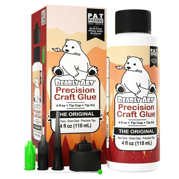 Bearly Art Precision Craft Glue THE ORIGINAL, Clear, 4 oz
