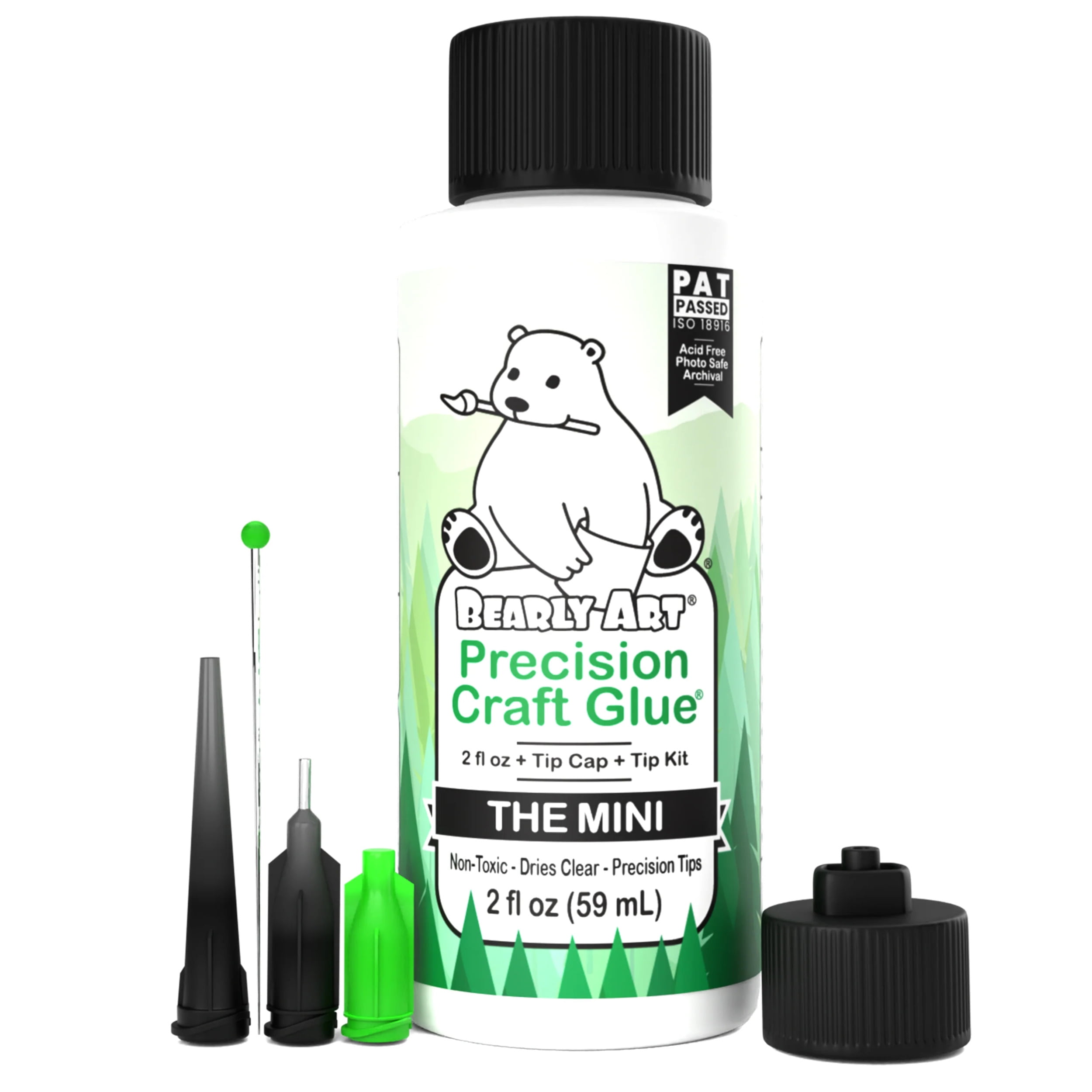 Bearly Art Precision Craft Glue 11fl oz Refill - Archival Acid Free - Dries  Clear - Wrinkle Resistant - Flexible and Crack Resistant - Strong Hold