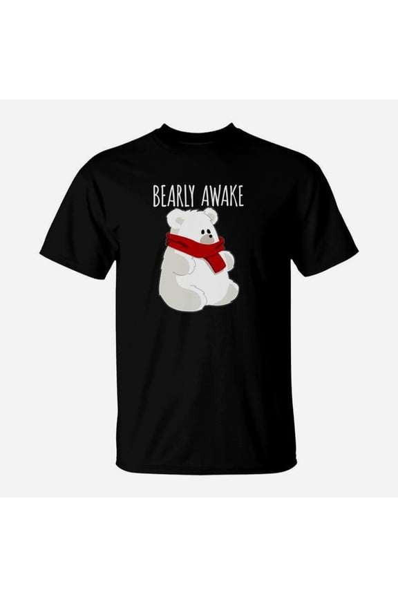 Bearly Awake Bear Christmas Sleep TShirt