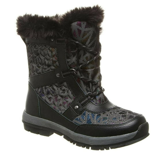 Bearpaw Black/Black Marina Youth Boots, Size 2