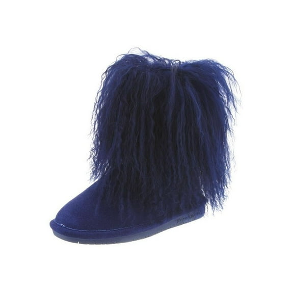 Bearpaw Casual Boots Girls Boo Youth Curly Lamb Hair Suede 1854Y