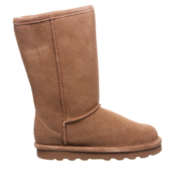 BEARPAW Elle Tall Youth Hickory Size 5 | Youth's Boot Classic Suede | Youth's Slip On Boot | Comfortable Winter Boot