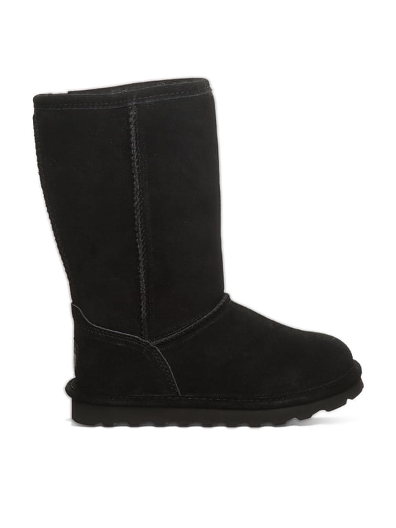 Elle Tall Youth Black Size 1 | Youth's Boot Classic Suede | Youth's Slip On Boot | Comfortable Winter Boot