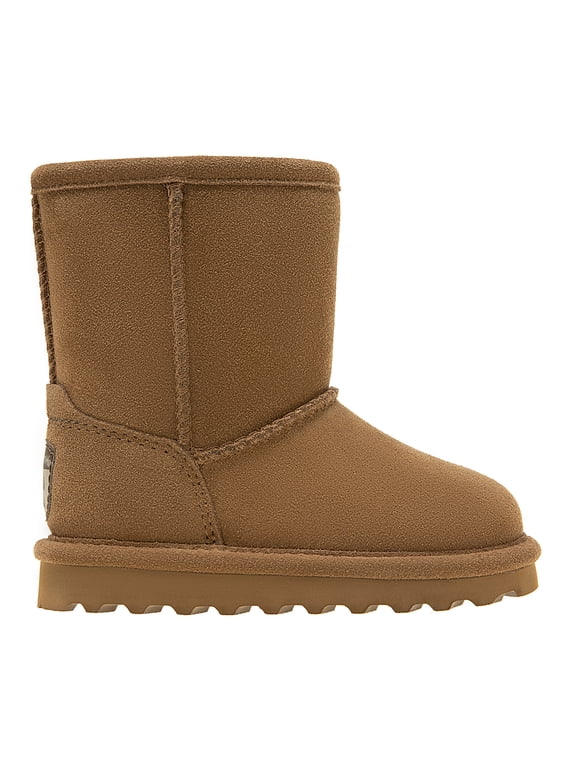 Elle Toddler Hickory Size 8 | Kid's Slip-On Boot with Zipper for Easy Wear | Comfortable Winter Boot for Kids