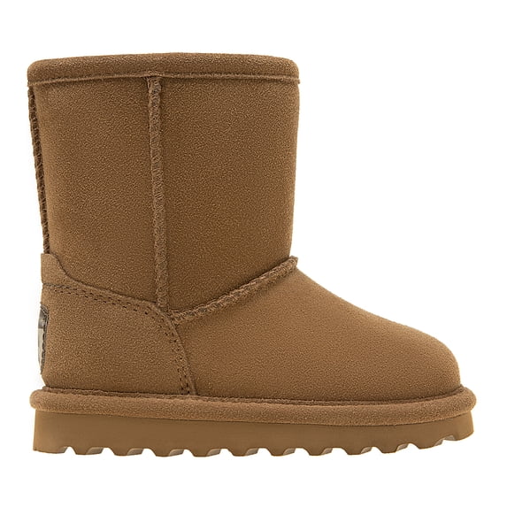 BEARPAW Elle Toddler Hickory Size 7 | Kid's Slip-On Boot with Zipper for Easy Wear | Comfortable Winter Boot for Kids