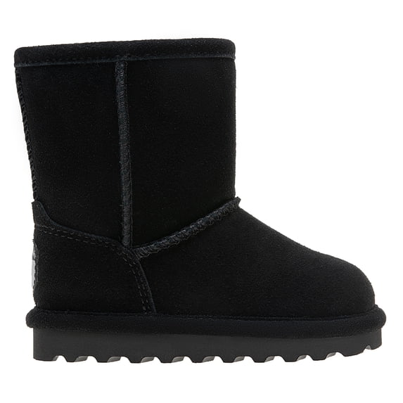 BEARPAW Elle Toddler Black Size 11 | Kid's Slip-On Boot with Zipper for Easy Wear | Comfortable Winter Boot for Kids