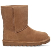Elle Youth Hickory Size 2 | Cozy Suede Winter Boots for Kids | Comfortable Slip-On Boots