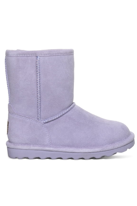 Elle Youth Persian Violet Size 2 | Cozy Suede Winter Boots for Kids | Comfortable Slip-On Boots