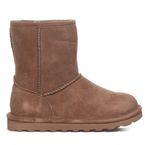BEARPAW Elle Youth Cocoa Size 5 | Cozy Suede Winter Boots for Kids | Comfortable Slip-On Boots