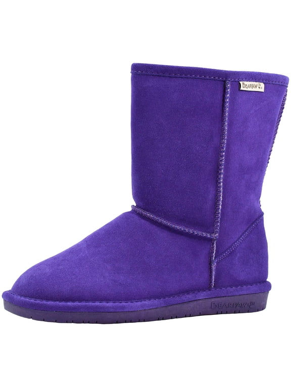 Emma Short Women Snow Boots, Sheepskin and Wool Blend Lining, Suede Upper, Casual Mid-Calf Winter Boots