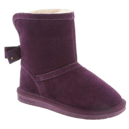 Bearpaw Girl's Harper Youth Snow Boots Purple Suede 13 Little Kid M