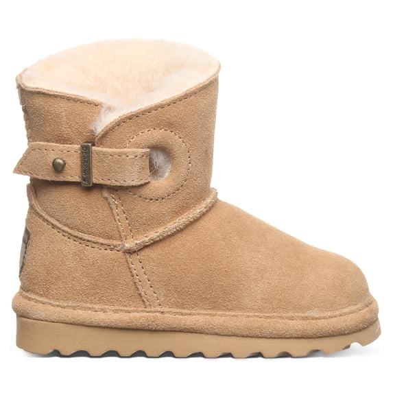 BEARPAW Isabelle Toddler Iced Coffee Size 9 | Toddler's Boot Classic Suede | Kid's Pull On Boot | Comfortable Winter Boot