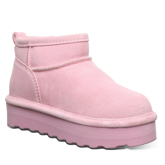 BEARPAW Retro Shorty Youth Prism Pink Boot Size 5 | Youth Ankle Boot | Comfortable Winter Boot Prism Pink Retro Shorty Youth Boots