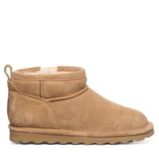 BEARPAW Shorty Youth Ankle Boot Iced Coffee Size 2 | Comfortable & Durable Slip On Winter Boot for Kids